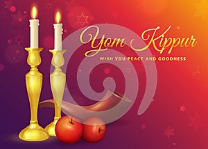 Yom Kippur greeting card. photo