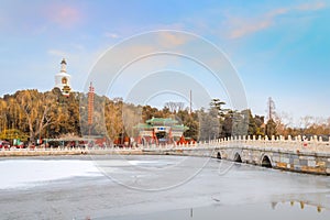 Yongan temple at Beihai PArk in Beijing, China