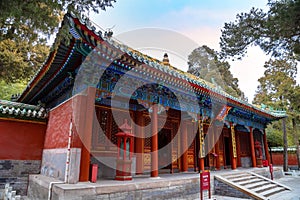 Yongan temple Temple of Everlasting Peace situated in the heart of Beihai park in Jade Flower Island in Beijing, China