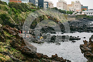 Yongduam Rock (Dragon Head Rock). Jeju, South Korea