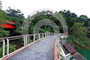 The Yongjie bridge at Sun Moon Lake National Scenic Area, Yuchi Township,