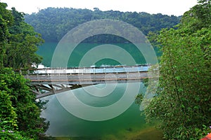 The Yongjie bridge at Sun Moon Lake National Scenic Area, Yuchi Township,