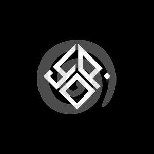 YOP letter logo design on black background. YOP creative initials letter logo concept. YOP letter design photo