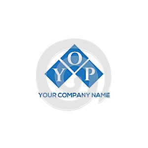YOP letter logo design on white background. YOP creative initials letter logo concept. YOP letter design