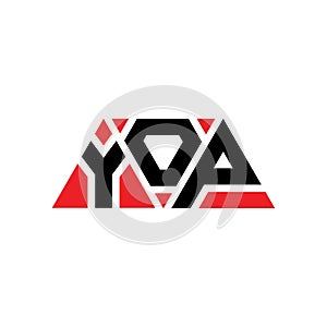 YOP triangle letter logo design with triangle shape. YOP triangle logo design monogram. YOP triangle vector logo template with red