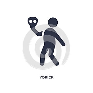 yorick icon on white background. Simple element illustration from literature concept