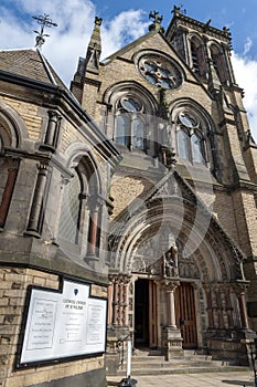 Historic building built in Gothic Revival style of Catholic Church of St Wilfrid aka Mother Church of city of York, England, UK