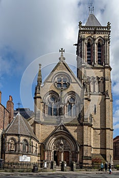 Historic building built in Gothic Revival style of Catholic Church of St Wilfrid aka Mother Church of city of York, England, UK