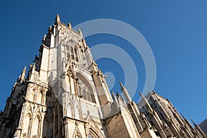 York Minster, looking up at one of the west towers