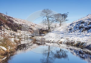 Yorkshire moorland winter landscape photo