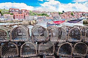 Yorkshire Scarborough, Whitby harbour seaside uk