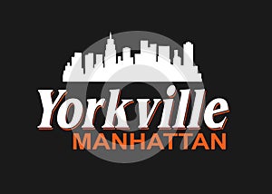 Yorkville Manhattan with black background