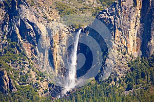Yosemite Bridalveil fall waterfall at National Park