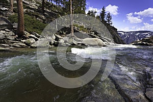 Yosemite Creek before dropping as a waterfall