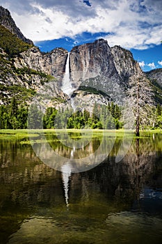 Yosemite Falls, reflection