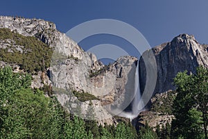 Yosemite Falls Smashing against Rocks