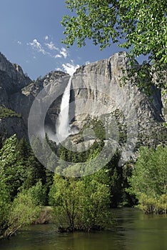 Yosemite Falls in the summer