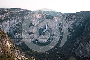 Yosemite Falls at Sunrise from Glacier Point