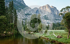 Yosemite Falls from Swinging Bridge