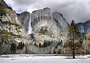 Yosemite Falls in the Winter photo