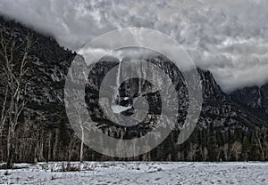 Yosemite Falls Winter Storm