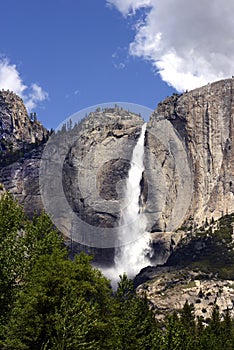 YOSEMITE FALLS, YOSEMITE NATIONAL PARK, CALIFORNIA, USA - May 16, 2016