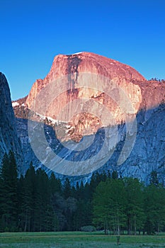 Yosemite Half Dome in Dusk