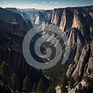 Yosemite National Park, California, United States of America. generative ai