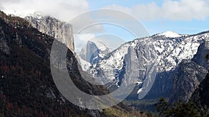 Yosemite National Park Halfdome And Valley Clouds