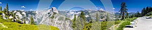 Yosemite National Park Panorama Taken from Observing Point. Cali