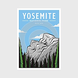 Yosemite National Park poster illustration design