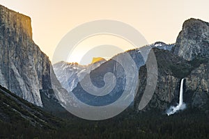 Yosemite National park with river in foreground,California,usa