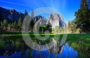 Yosemite Rocks and Reflection