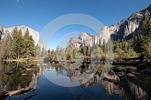 Yosemite Valley with El Capitan in the Background