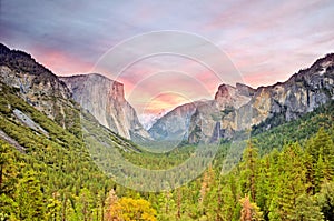 Yosemite Valley at Sunset