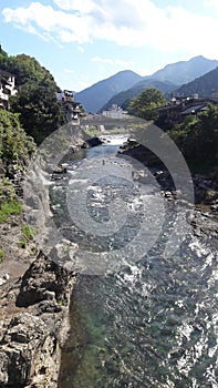 Yoshida River, Guj Hachiman, Gifu, Japan photo