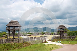 Yoshinogari Historical Park in Yoshinogari, Saga, Japan. a large and complex Yayoi archaeological site