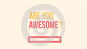 Are you awesome? We're Hiring!. Search and recruitment business concept. Text animation. New hire.