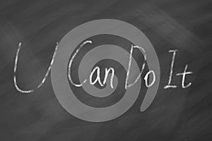 You can do it phrase on blackboard photo