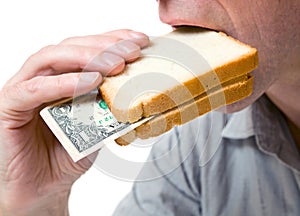 That you can place in a sandwich - your money.