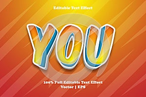 You editable text effect modern style