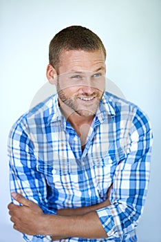 When you feel good, you look good. Studio shot of a handsome young man posing against a white background.