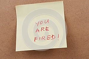 You are fired