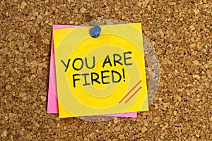 You are fired sticky