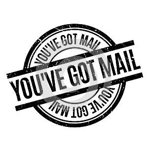You have Got Mail rubber stamp