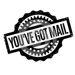 You have Got Mail rubber stamp