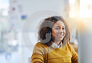 You have to think like a customer. a female agent working in a call centre.