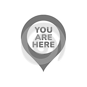 You are here map pin vector icon