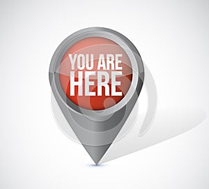 You are here pointer locator illustration design