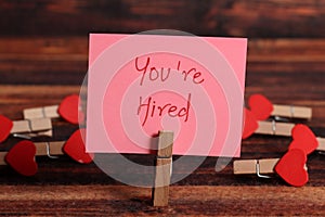 You are hired